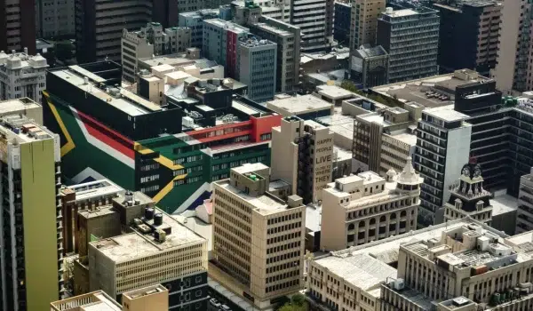 An arial image of the city of Johannesburg.