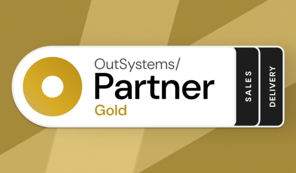 A badge with text 'OutSystems Partner Gold Delivery'.
