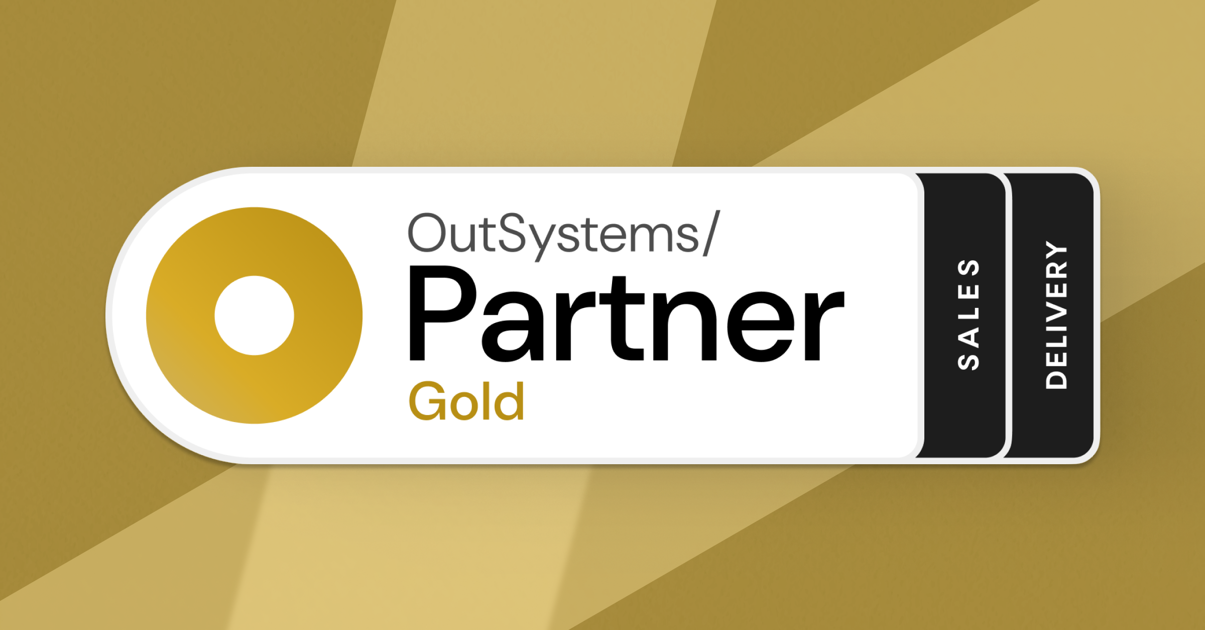 A badge with text 'OutSystems Partner Gold Delivery'.